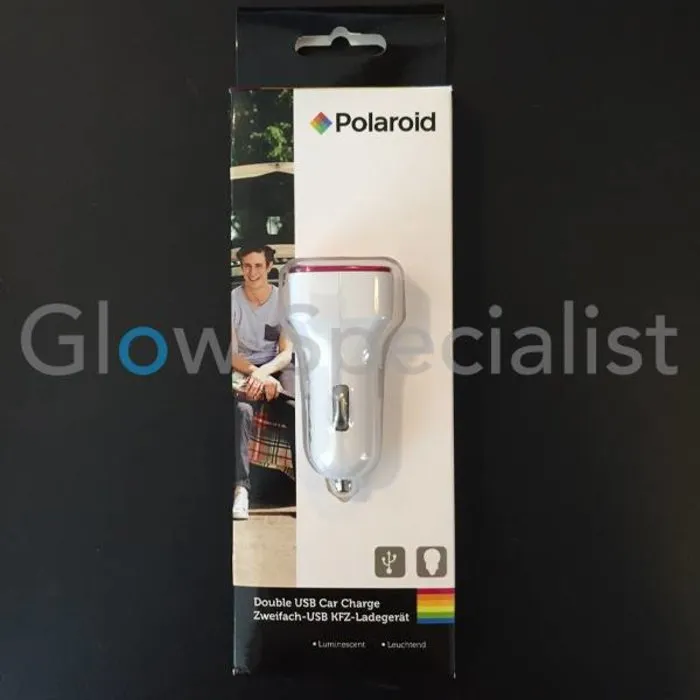 LICHTGEVENDE DUBBELE USB-AUTOLADER