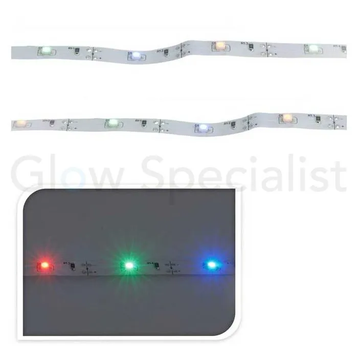 LED Strip 1 Meter – 30 Multicolor LEDs – Battery‑Powered Decoration Light