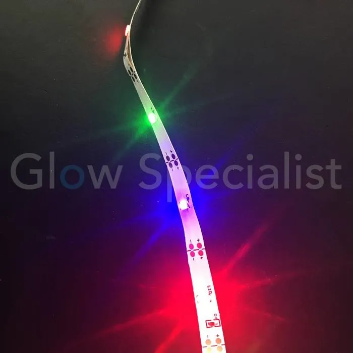 LED Strip 1 Meter – 30 Multicolor LEDs – Battery‑Powered Decoration Light
