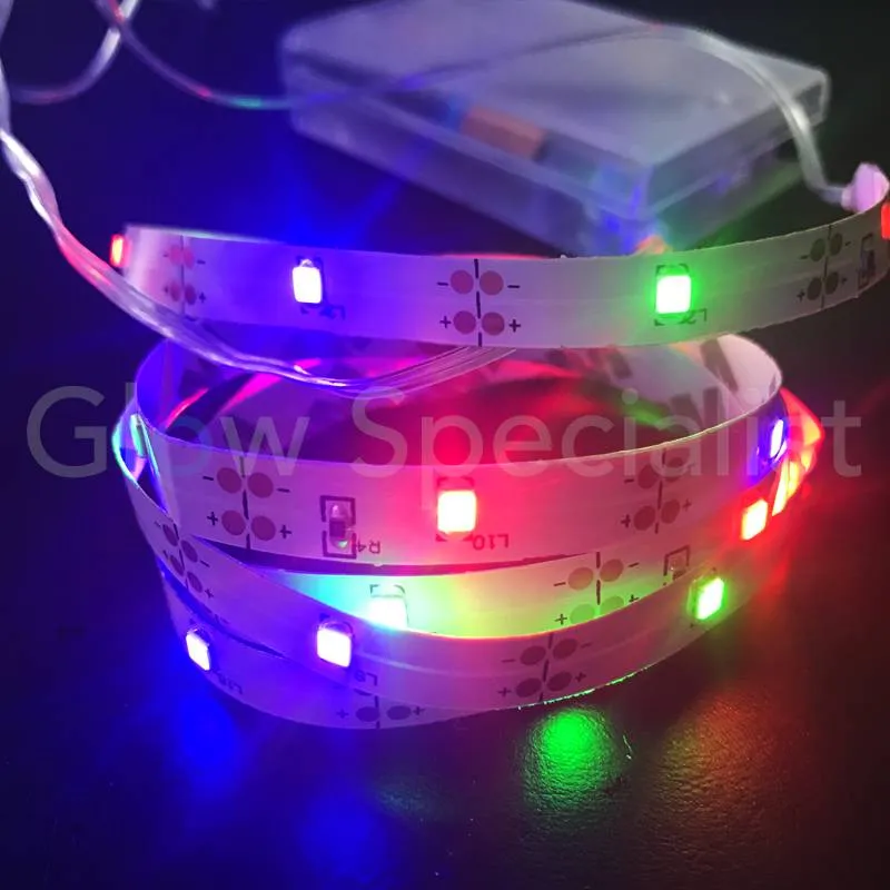 LED Strip 1 Meter – 30 Multicolor LEDs – Battery‑Powered Decoration Light