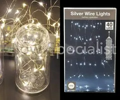 ZILVERDRAAD VERLICHTING - 40 LED - WIT
