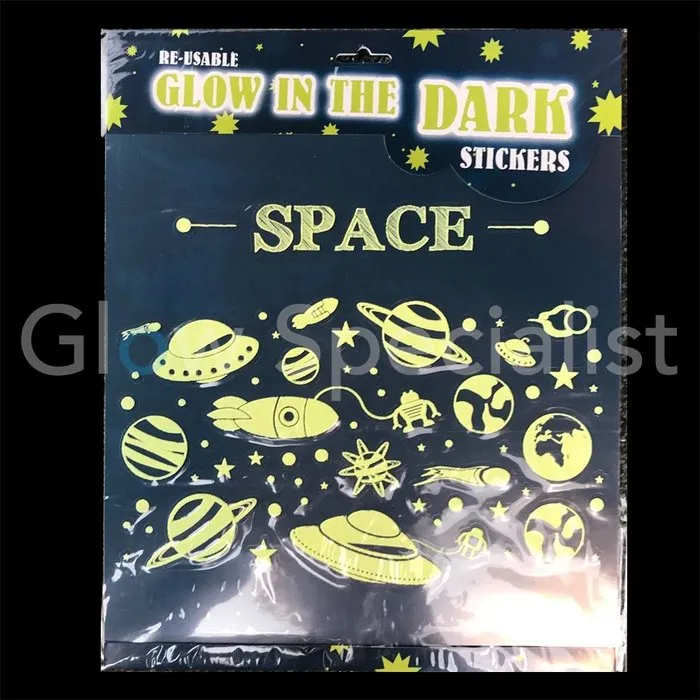 GLOW IN THE DARK STICKERS - 3 ASSORTI