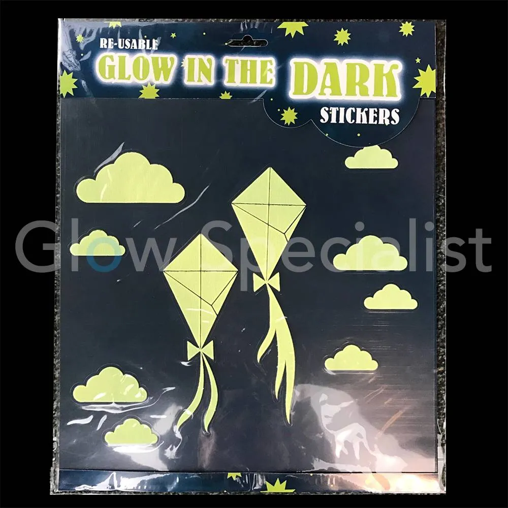 GLOW IN THE DARK STICKERS - 3 ASSORTI