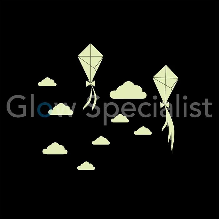 GLOW IN THE DARK STICKERS - 3 ASSORTI