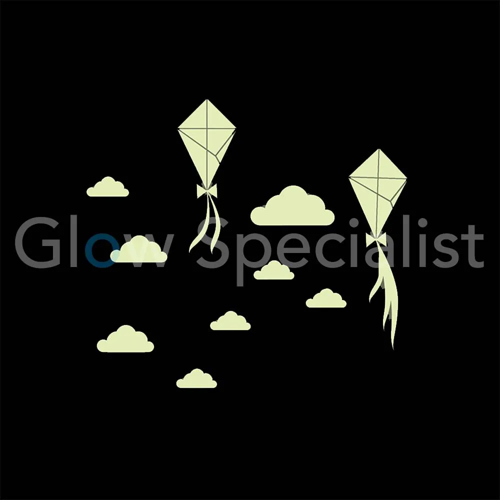 GLOW IN THE DARK STICKERS - 3 ASSORTI