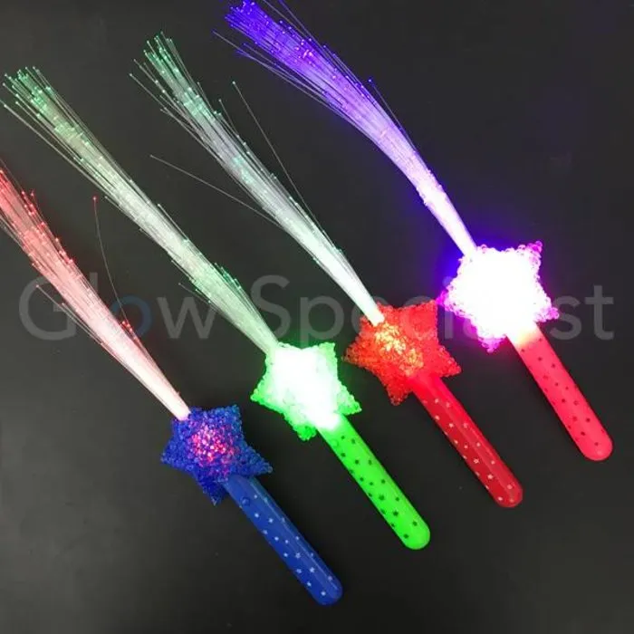 Fiberstick with glowing star – LED glowstick – Party & kids giveaway