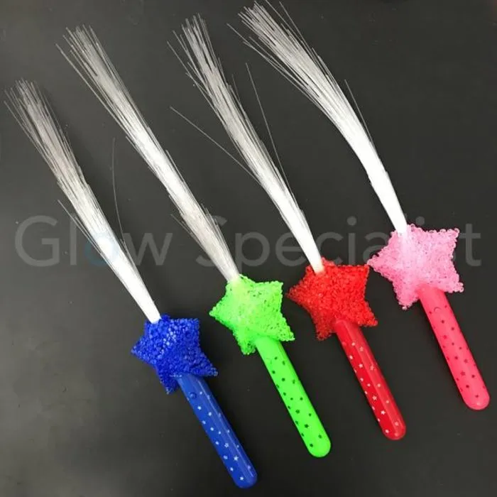 Fiberstick with glowing star – LED glowstick – Party & kids giveaway