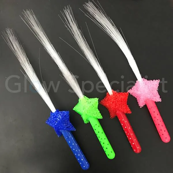 Fiberstick met lichtgevende ster – LED glowstick – Feest & kindertraktatie
