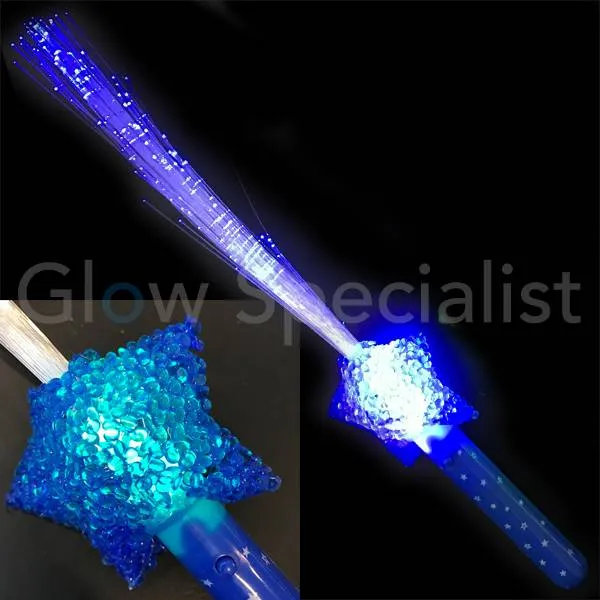 Fiberstick met lichtgevende ster – LED glowstick – Feest & kindertraktatie