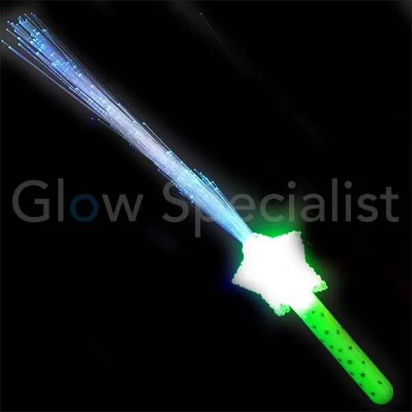 Fiberstick met lichtgevende ster – LED glowstick – Feest & kindertraktatie