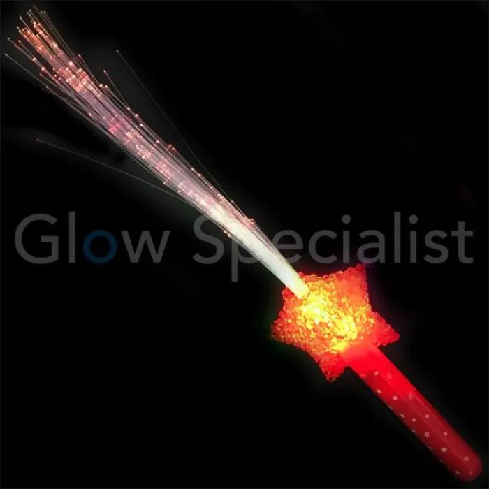 Fiberstick met lichtgevende ster – LED glowstick – Feest & kindertraktatie