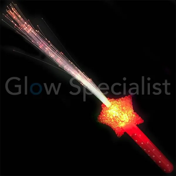 Fiberstick met lichtgevende ster – LED glowstick – Feest & kindertraktatie
