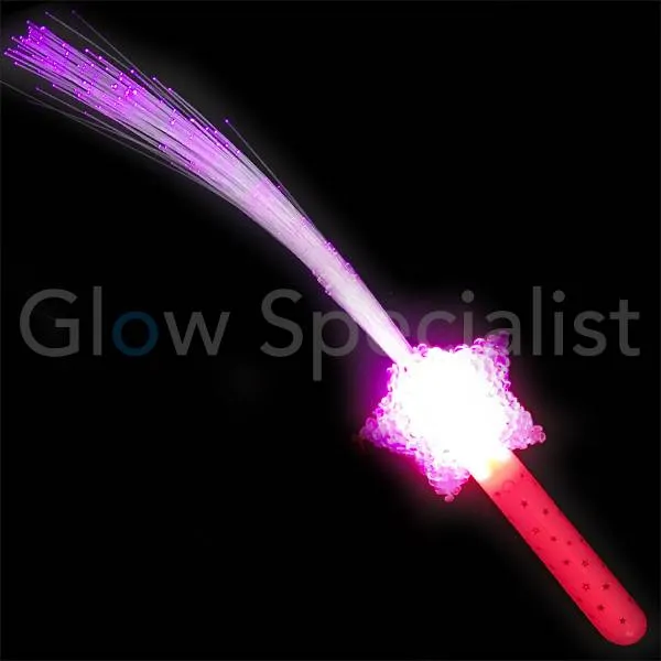 Fiberstick met lichtgevende ster – LED glowstick – Feest & kindertraktatie