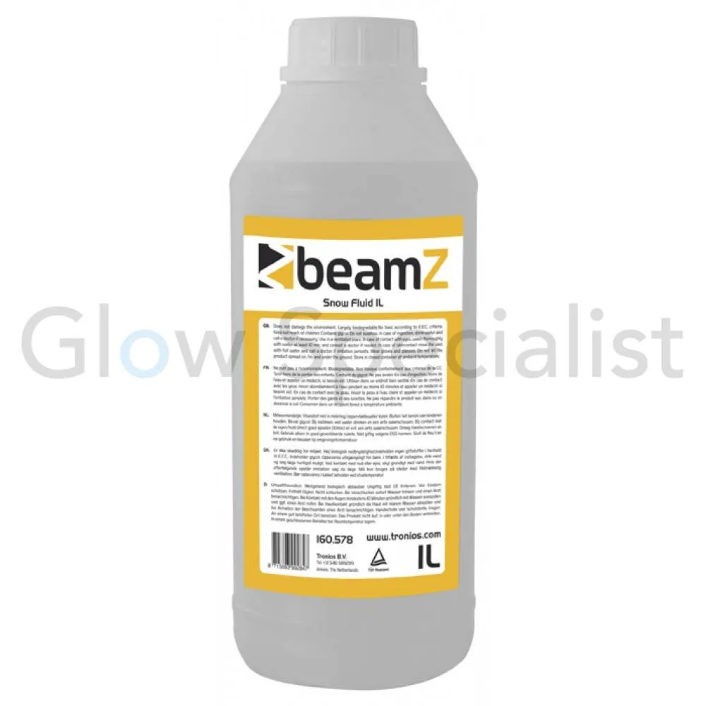 BeamZ BeamZ Sneeuwvloeistof – 1 liter – Milieuvriendelijk – Veilig voor sneeuwmachines