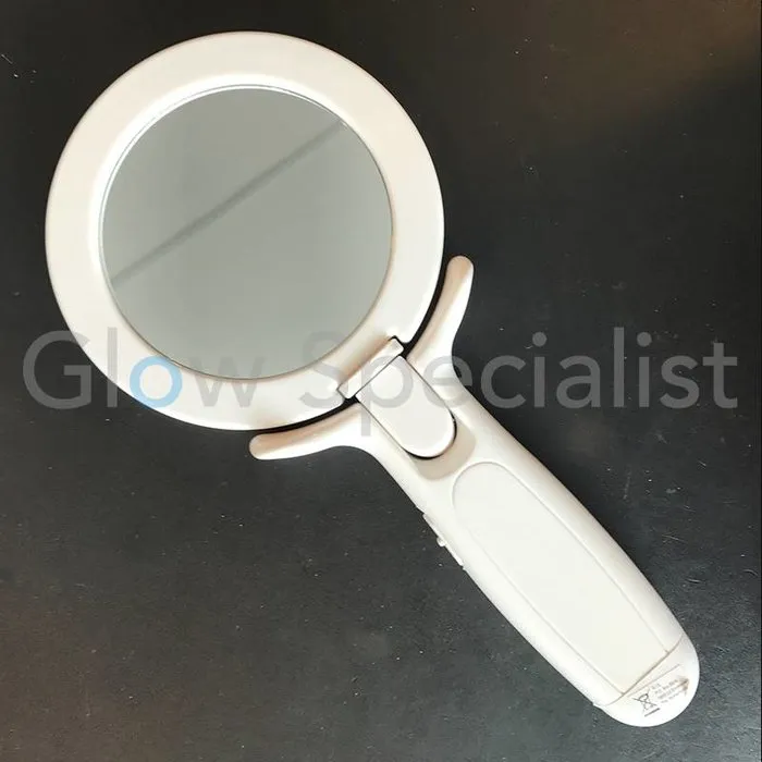 HAND-HELD OR STANDING LED MIRROR