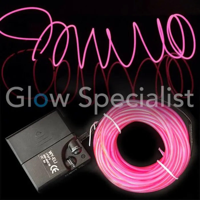 EL-WIRE / DRAAD - 10 METER - MET 9 VOLT INVERTER