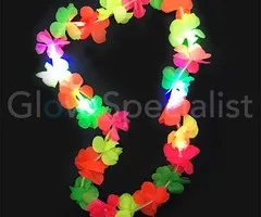 LED HAWAII KRANS - MULTICOLOR LAMPJES - 3 LICHTSTANDEN