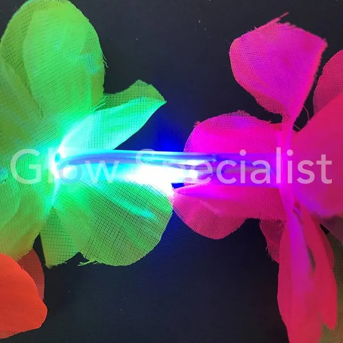 LED HAWAII KRANS - MULTICOLOR LAMPJES - 3 LICHTSTANDEN