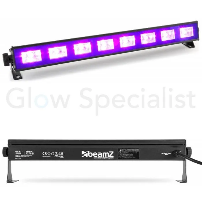 BeamZ BeamZ UV LED Bar BUV93 – 8×3W – Lichtgewicht Blacklight Armatuur