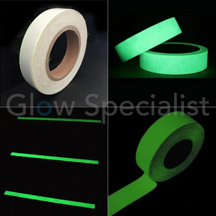 Glow in the Dark Anti‑Slip Tape – 25 mm x 10 m – Luminous Safety Tape
