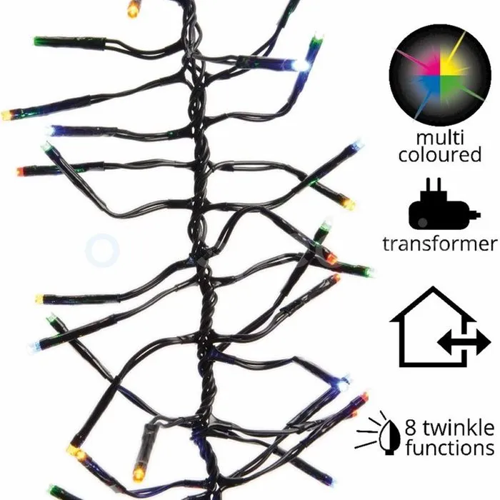LED CLUSTER LIGHTING - 1512 LIGHTS - MULTICOLOR - WITH 8 LIGHT FUNCTIONS