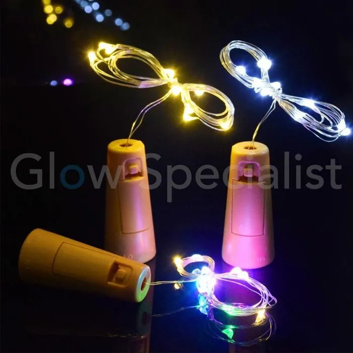 FLESSENSTOP MET 8 LED MULTICOLOR