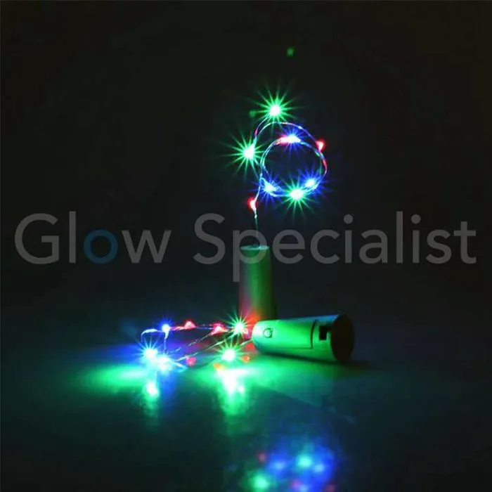 FLESSENSTOP MET 8 LED MULTICOLOR