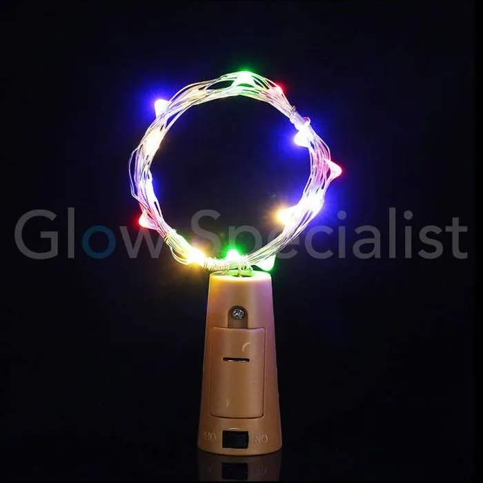 BOTTLE STOPPER WITH 8 LED MULTICOLOR