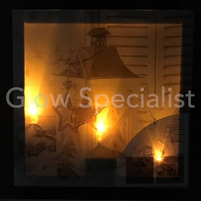 CANVAS PAINTING WITH LED 30 X 30CM - SET OF 2