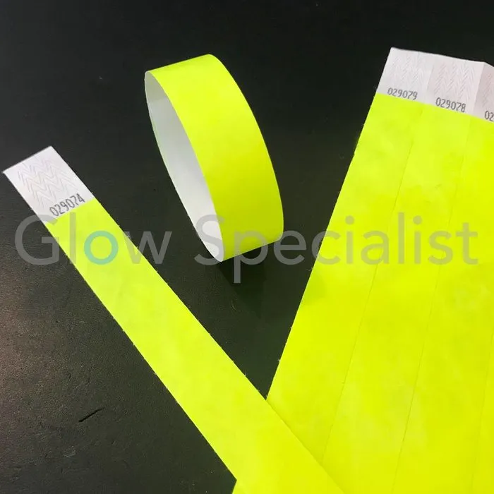 Glow Specialist NEON TYVEK POLSBANDJE - NEON YELLOW