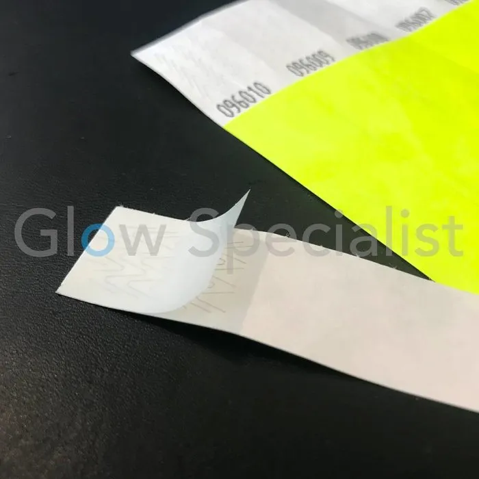 Glow Specialist NEON TYVEK WRISTBAND - NEON YELLOW