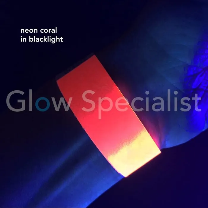 Glow Specialist NEON TYVEK WRISTBAND - CORAL