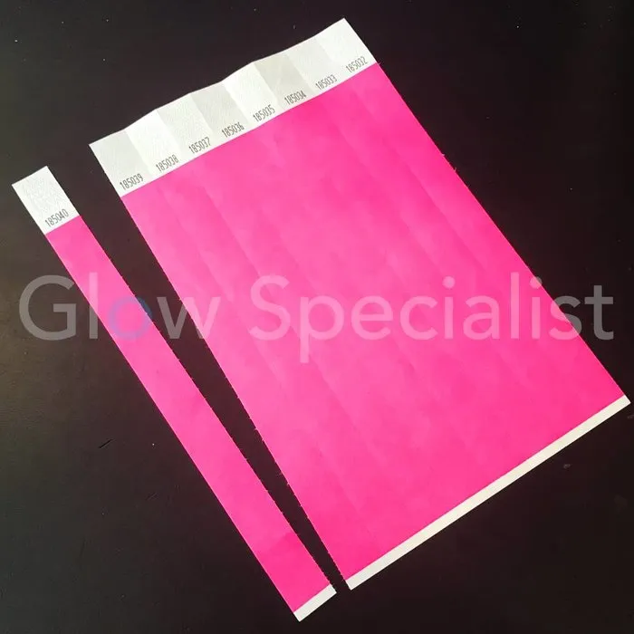 Glow Specialist NEON TYVEK WRISTBAND - NEON PINK