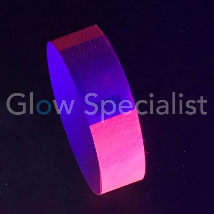 Glow Specialist NEON TYVEK WRISTBAND - NEON PINK