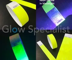 Glow Specialist NEON TYVEK WRISTBAND - NEON YELLOW