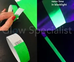 Glow Specialist NEON TYVEK WRISTBAND - NEON LIME