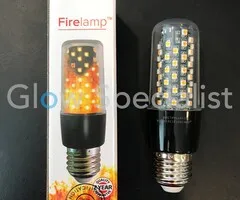 Firelamp FIRELAMP™ 3W - 300 LUMEN - E27M - 64 SMD - 1800K - ZWART HELDER