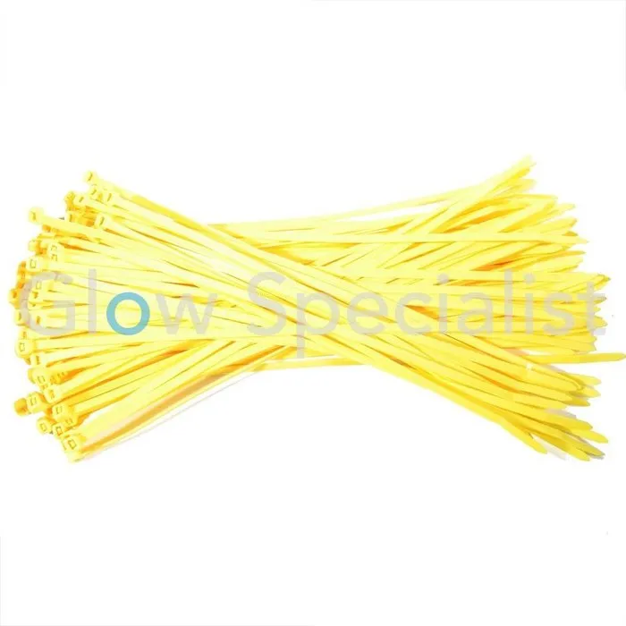 NEON TYRAPS - YELLOW - 100 PIECES