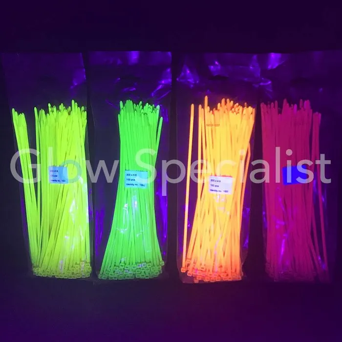 NEON KABELBINDER - GEEL - 100 STUKS