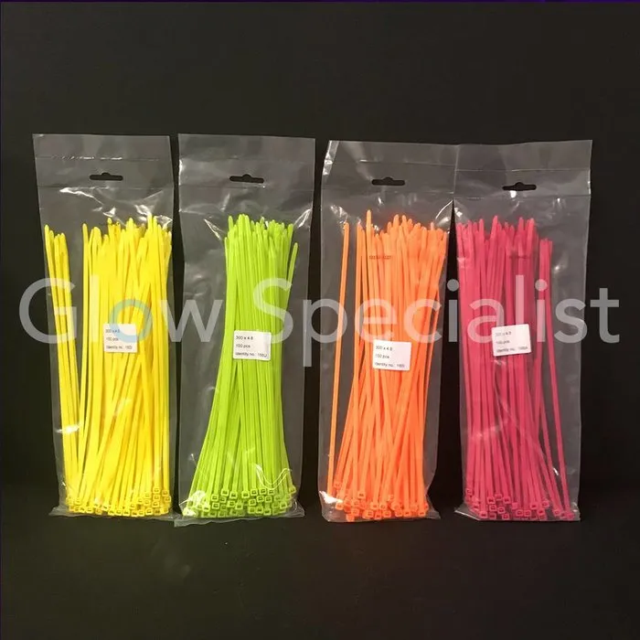 NEON TYRAPS - GREEN - 100 PIECES