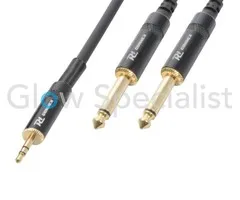Pd Connex POWER DYNAMICS CONNEX - KABEL 3.5 STEREO - 2x 6.3 MONO - 1.5M HQ
