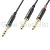 Pd Connex POWER DYNAMICS CONNEX - CABLE 6.3 MM STEREO - 2x 6.3 MM MONO - 1.5M