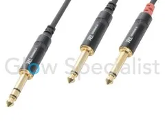 Pd Connex POWER DYNAMICS CONNEX - CABLE 6.3 MM STEREO - 2x 6.3 MM MONO - 1.5M