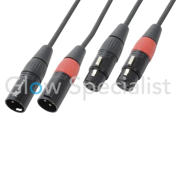 Pd Connex POWER DYNAMICS CONNEX - CABLE 2x XLR MALE - 2x XLR FEMALE - 1.5 METER