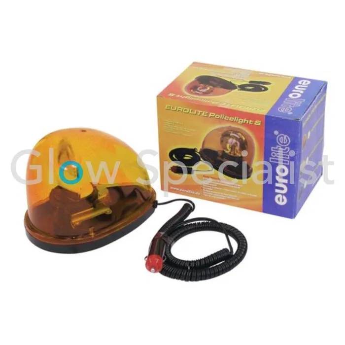 Eurolite Eurolite Police Beacon 12V/21W – Orange – Magnetic Base – Rotating Warning Light