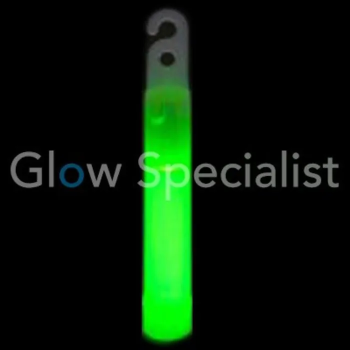 Glow Specialist Glowstick 4" – 10 cm – Breaklight met haak & oog – Lange brandduur – Feest, outdoor & veiligheid