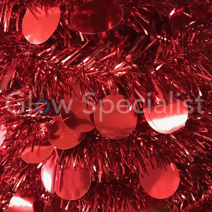 GLITTER PAILLETTEN KERSTBOOM - 90 CM - ROOD
