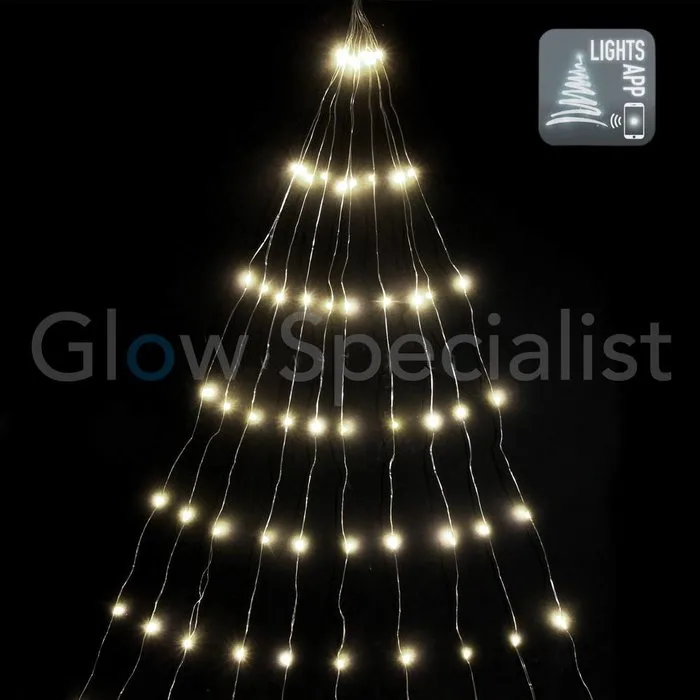 ZILVERDRAADVERLICHTING - 200 LED - WARM WIT - BEDIENING VIA SMARTPHONE APP