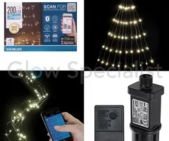 ZILVERDRAADVERLICHTING - 200 LED - WARM WIT - BEDIENING VIA SMARTPHONE APP