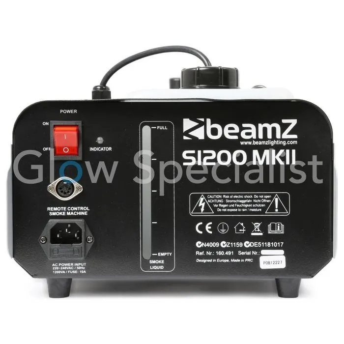 BeamZ BEAMZ S1200 MKII ROOKMACHINE MET TIMER AFSTANDSBEDIENING